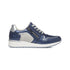 Sneakers blu e grigie con zip laterale e dettagli traforati P Eco Friendly, Donna, SKU w014000331, Immagine 0